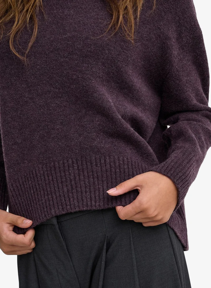 Only  Onlalivia Long Sleeve High-Low Knit Sweater for Women | Best Price UAE