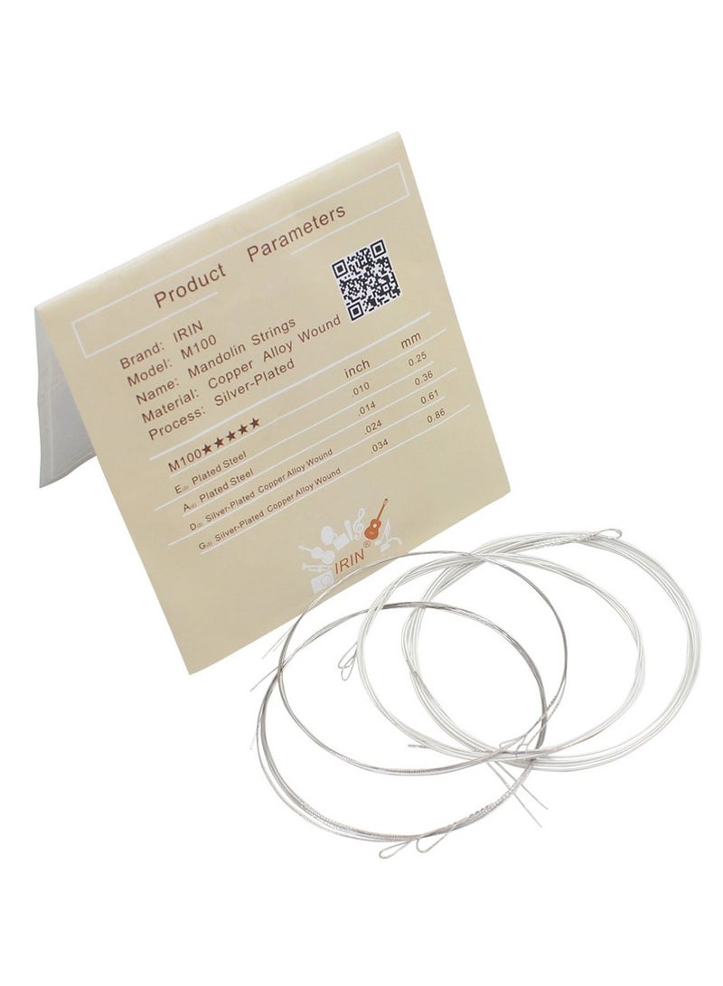 IRIN Mandolin String M100 Bronze Wrapped Eight String Mandolin Set of 8 Mandolin Strings - Image 5