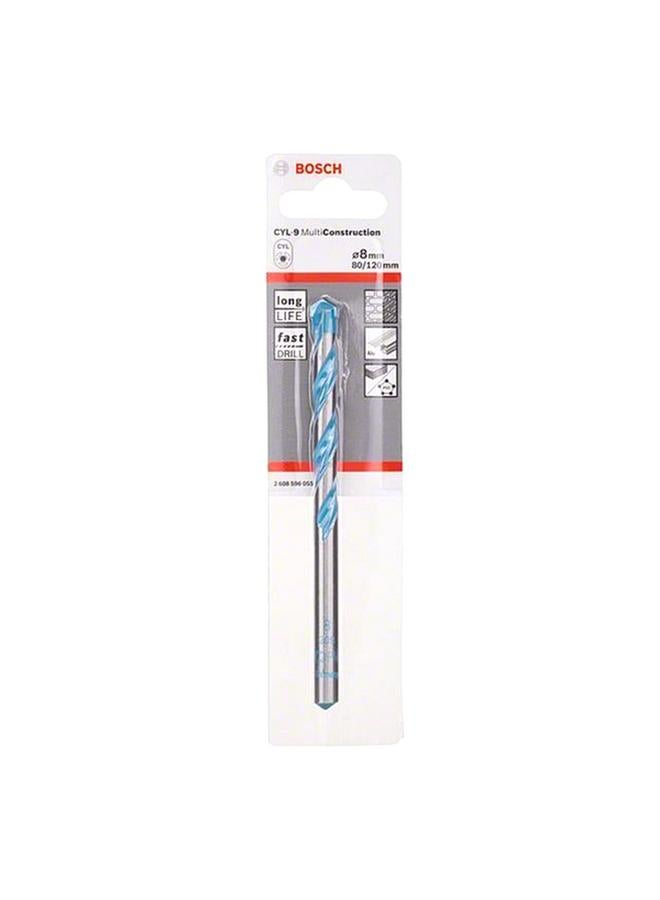 BOSCH CYL-9 Break-Resistant Multi Construction Drill Bit Silver and Blue 8 x 120mm  - Image 2