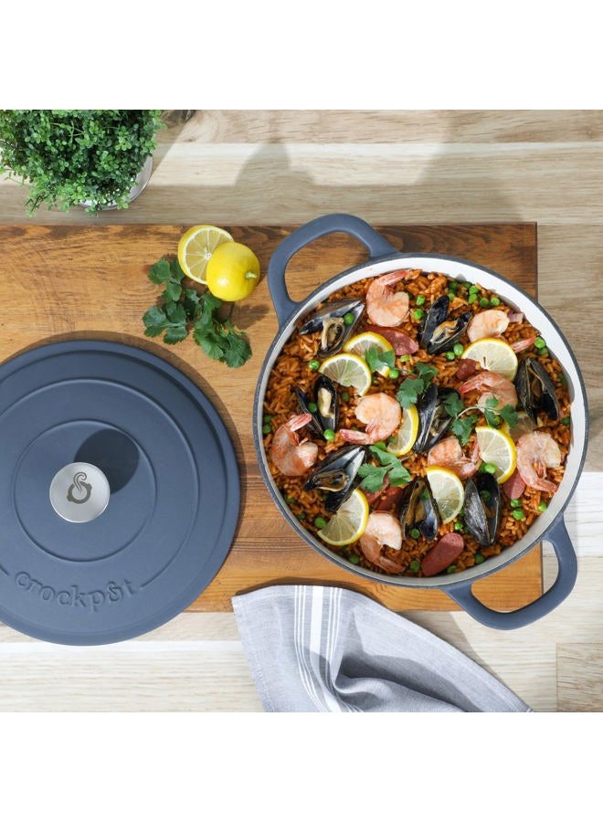 Crock-Pot Crock Pot Artisan 7-Quart Round Dutch Oven - Matte Navy Blue - Image 3