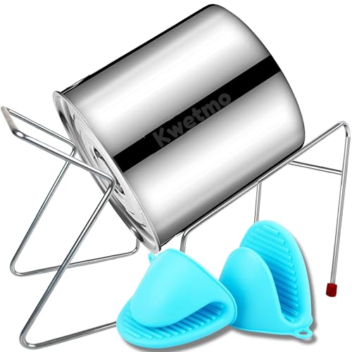 Kwetmo Stainless Steel Rice Pot Drainer Stand for Kitchen | Beans, Noodle Strainer | Cooked Rice Strainer | Hands-Free Drainer Tabletop - Image 1