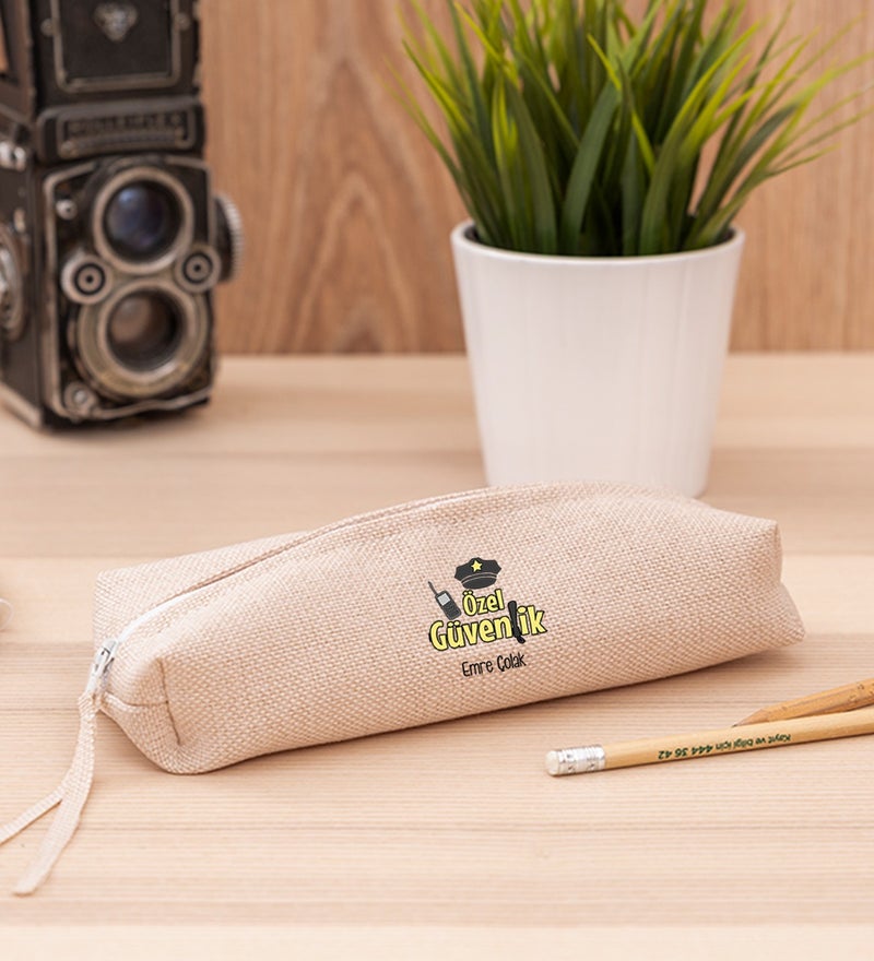 Hediye Dükkanı Gift Shop Personalized Special Security Linen Cloth Pen Holder