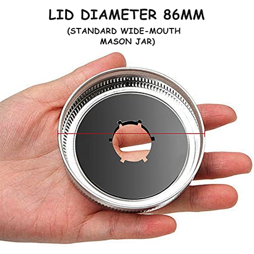 Emsiok 12PCS Kratky Lids Wide Mouth Hydroponic Cover Lids Kratky Mason Jar Lids Kratky Lid Insert Kratky Jar Cover Hydroponic Lids Kratky Hydroponics Supplies with Hole for Mason Jars Aerogardens Pods - Image 3