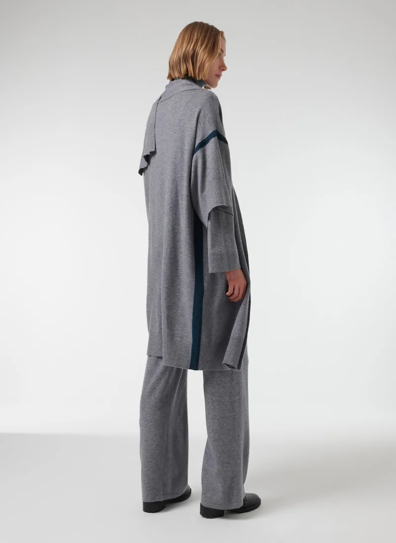 leem  Scarf Detail Maxi Cardigan for Women | Best Price UAE