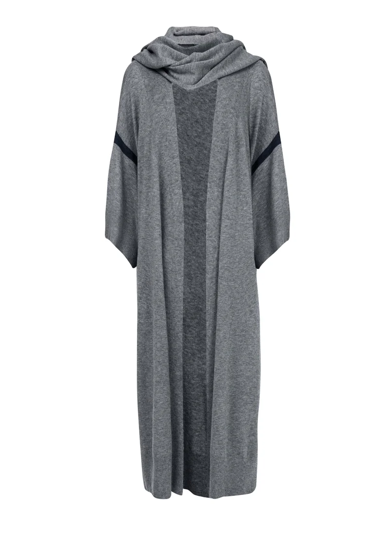 leem  Scarf Detail Maxi Cardigan for Women | Best Price UAE