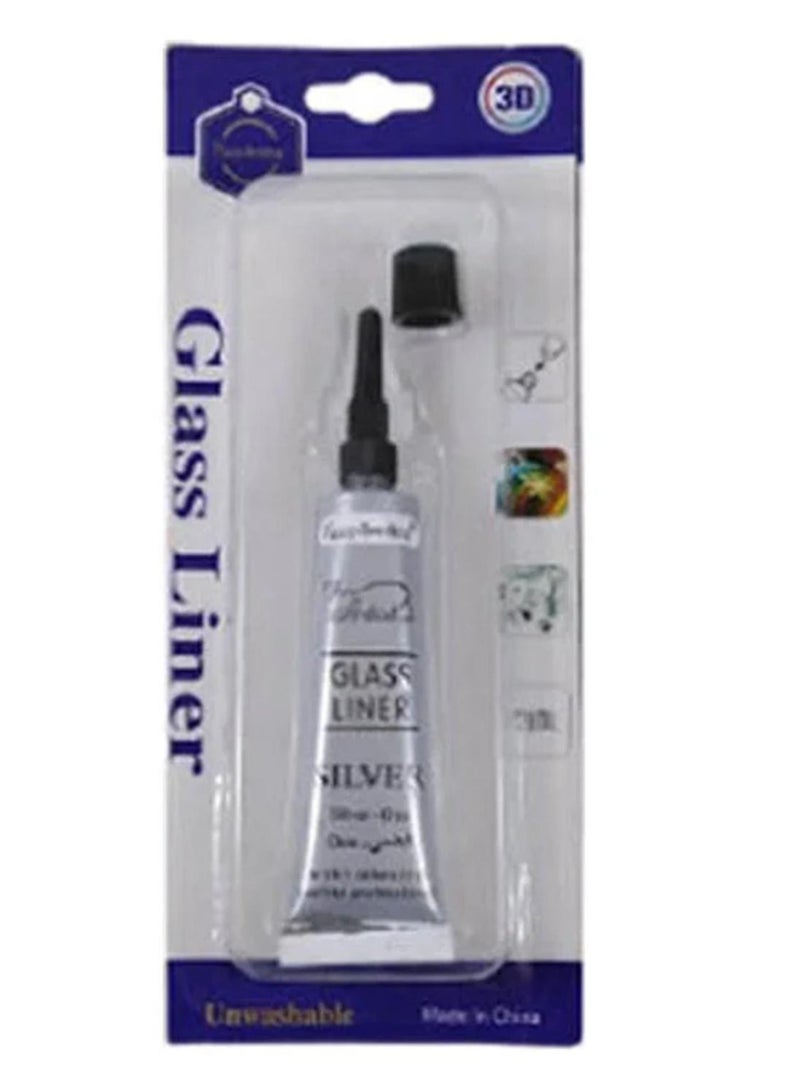 كيب سمايلنج قلم تحديد للزجاج لون فضي