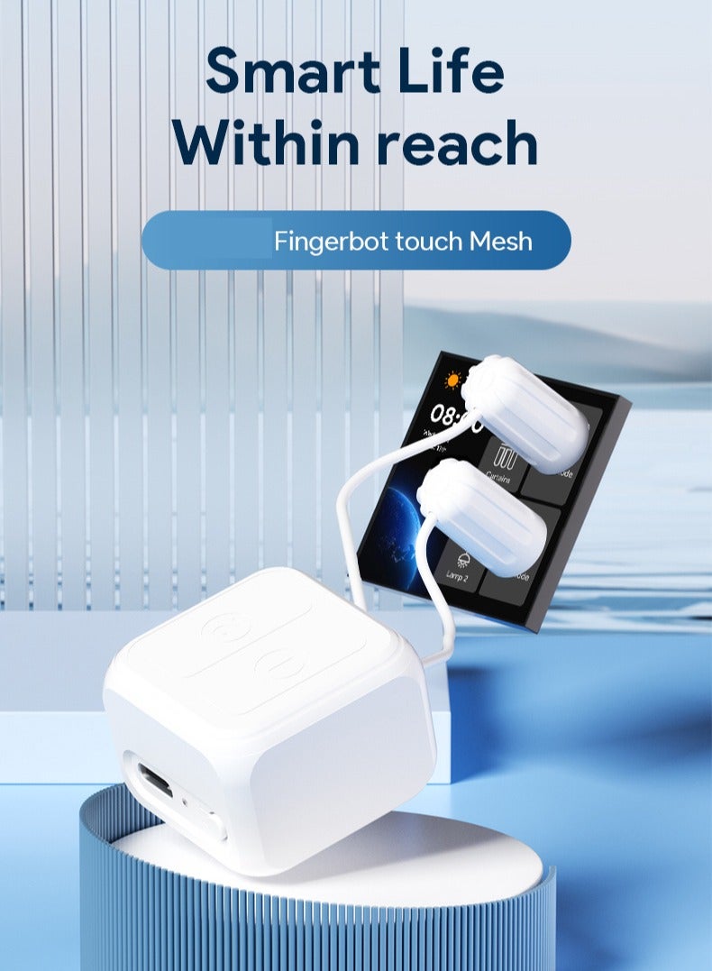 Smart Remote Touch Screen Finger Robot with Dual Bluetooth Control, Timer Setting, and 500mAh Battery – Ideal for Smartphones, Tablets, and Smart Home Devices - Image 1