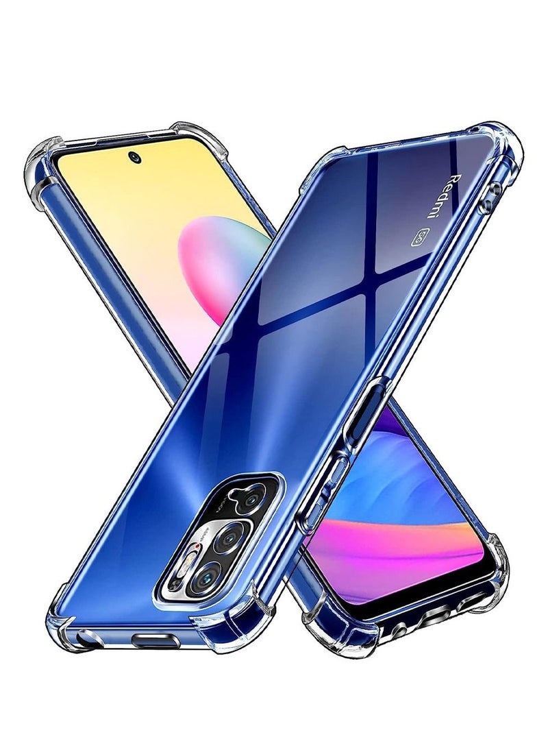 CATANES Xiaomi Redmi Note 10 5G Case Cover Clear Protective TPU Four Corners Cover Transparent Soft Case - Image 1