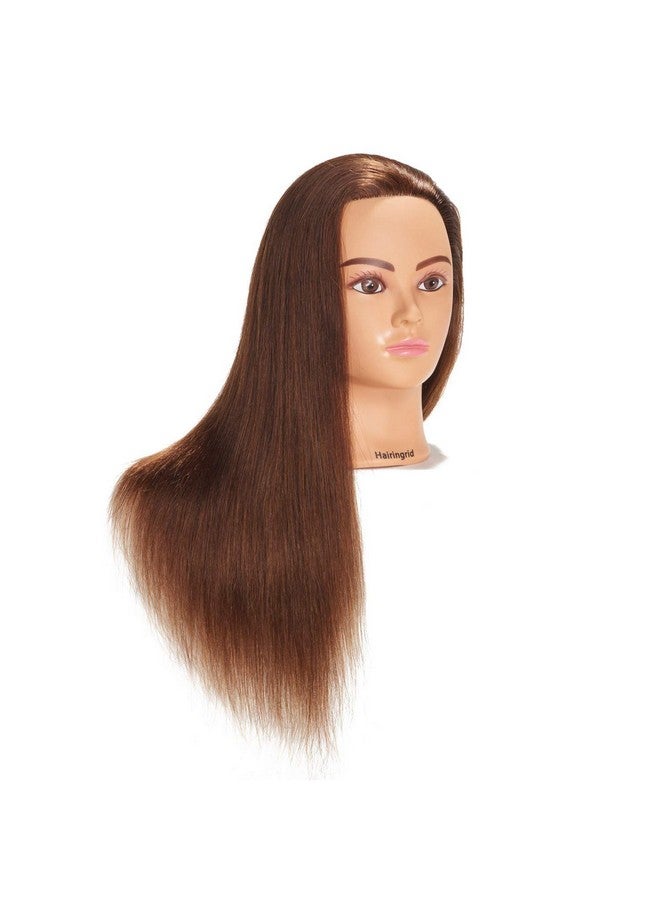 Hairingrid Mannequin Head 24"26"100% Human Hair Hairdresser Cosmetology Mannequin Manikin Training Head Hair And Free Clamp Holder (R71906Lb0418H) - Image 3