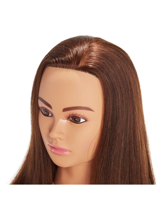 Hairingrid Mannequin Head 24"26"100% Human Hair Hairdresser Cosmetology Mannequin Manikin Training Head Hair And Free Clamp Holder (R71906Lb0418H) - Image 4
