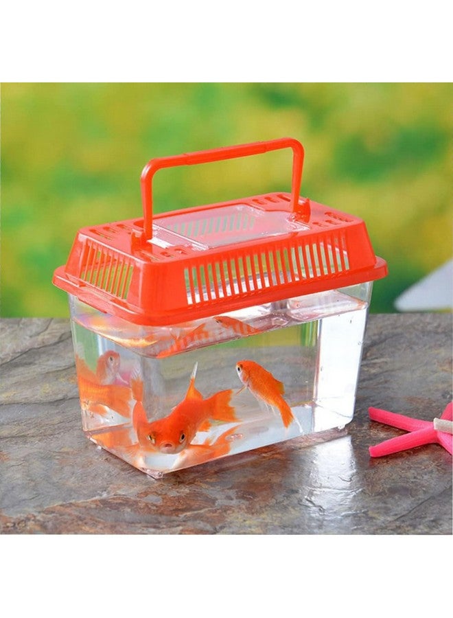 فركولور حوض سمك سلحفاة بلاستيكي، حوض سمك أليف، حوض سمك صغير، حوض سمك ذهبي بلاستيكي، موطن، قفص زواحف أكريليك، أحواض زجاجية لزيت الزواحف، حوض سمك محمول، صندوق تغذية منزلي - Image 3