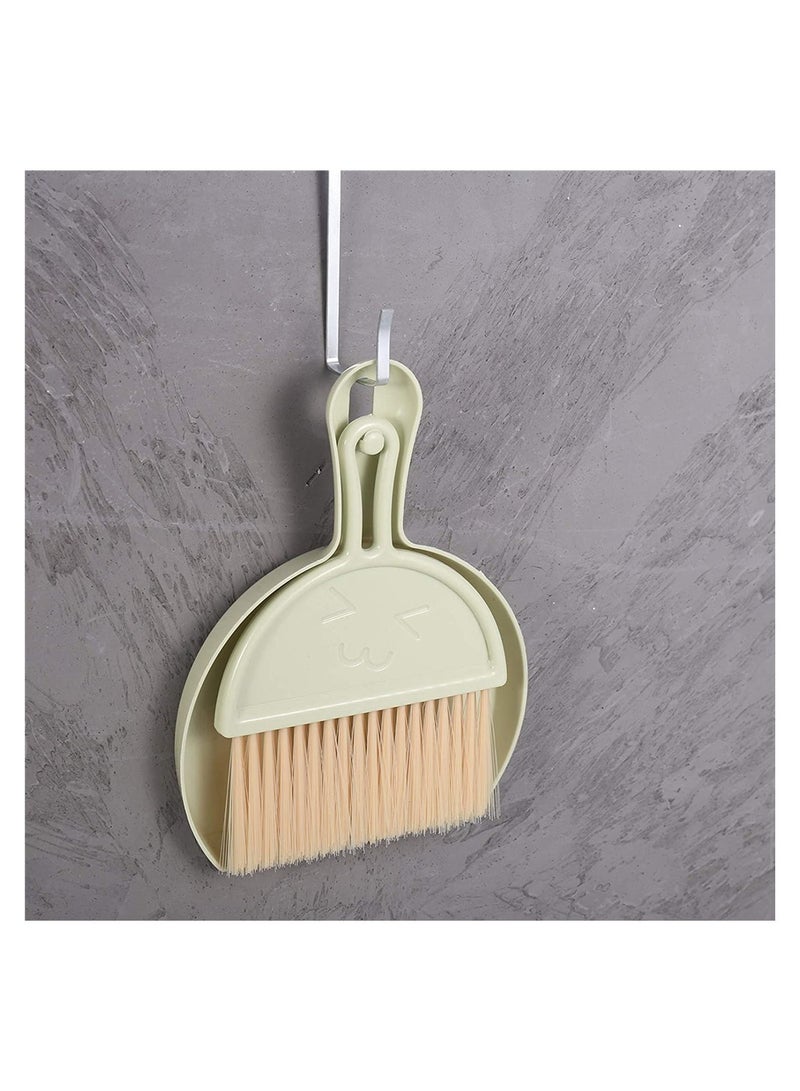Versatile Compact Green Dustpan and Brush Set - Perfect Mini Broom for Effortless Cleaning at Home, Office, Car, Desktop, Drawer, and Keyboard  - Image 4
