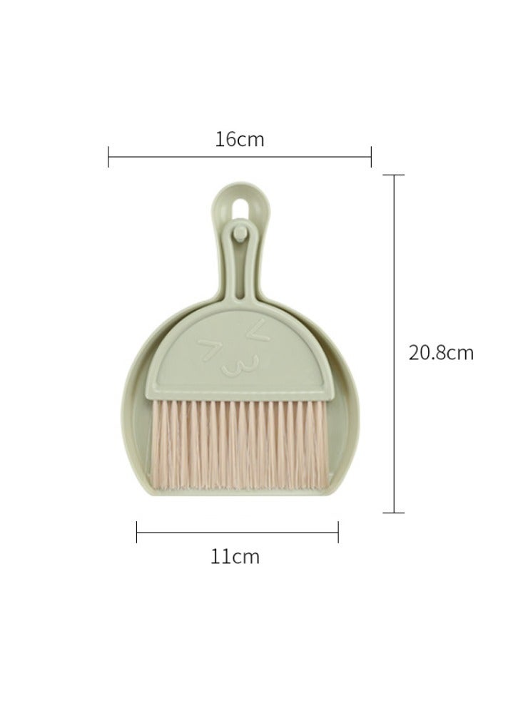 Versatile Compact Green Dustpan and Brush Set - Perfect Mini Broom for Effortless Cleaning at Home, Office, Car, Desktop, Drawer, and Keyboard  - Image 5