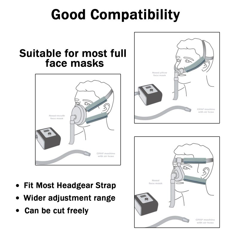 NATAKU Innovative CPAP' Strap Covers - 8 Packs Cooling and Soft Headgear Strap Cushions,Universal Pressure Relief Mask Face Cusion Pads for a Better Sleep - Image 4