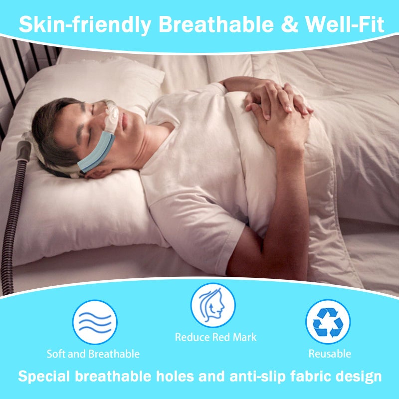 NATAKU Innovative CPAP' Strap Covers - 8 Packs Cooling and Soft Headgear Strap Cushions,Universal Pressure Relief Mask Face Cusion Pads for a Better Sleep - Image 5