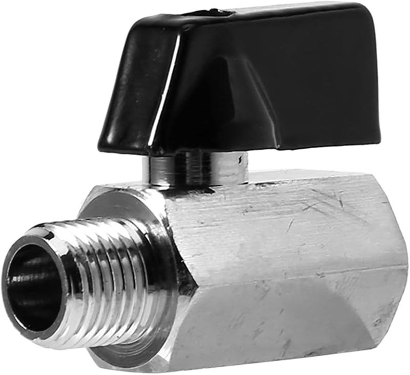 صمام كرة نحاسي 1/4 بوصة مع وصلة ملولبة ذكر وأنثى للهواء والغاز والسائل والبخار - Image 5