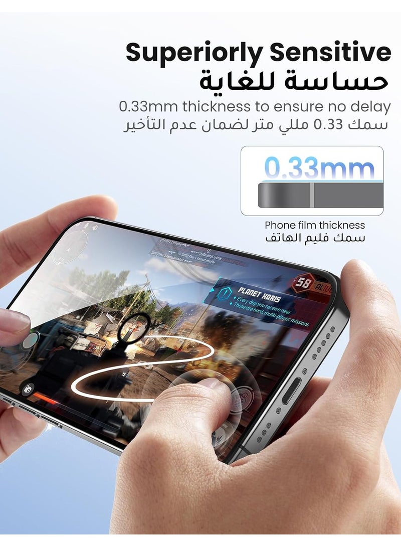 Apple iPhone 16 Screen Protector, Super Clear Gorilla Glass with Easy Installation Auto Alignment Frame, 9H Tempered Glass, Bubble-Free, Case-Friendly - 2 Pack