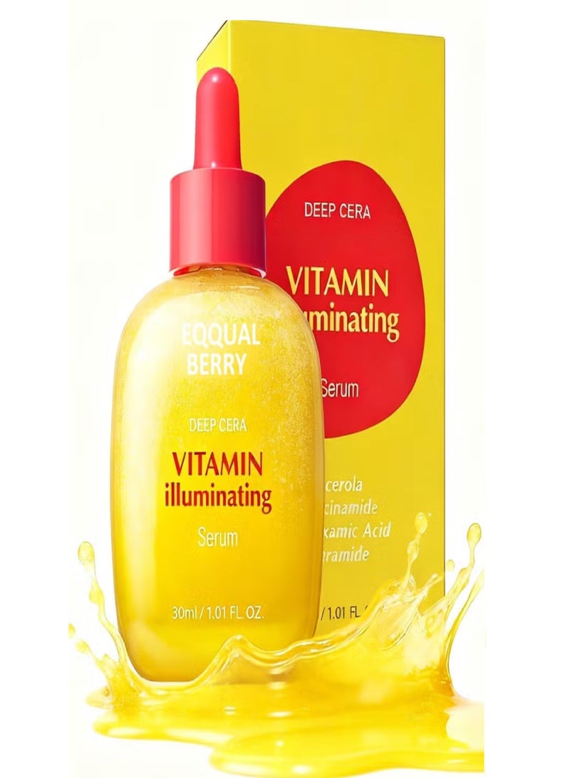 إيكوالبيري فيتامين مصل الإضاءة - مصل فيتامين سي الإضاءة مع نياسيناميد يقوي حاجز الجلد يهدرات باستخدام السيراميد وحمض الهيالورونيك ، 1.01 أوقية / 30 مل - Image 2