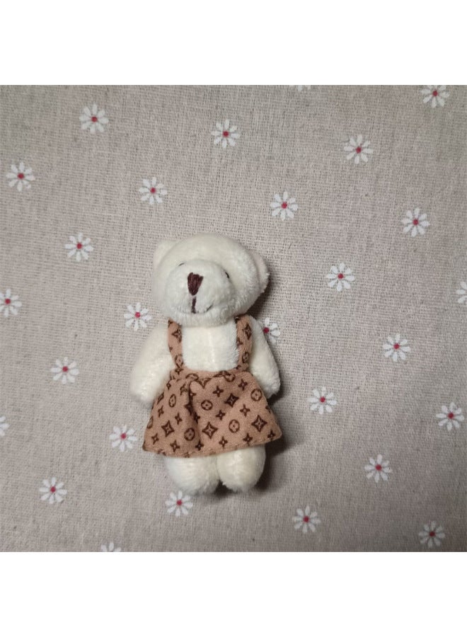 Plush Doll Joint Sweater Bear Rabbit Naked Bear Necklace Mobile Phone Accessories Accessories Accessories Gift Wholesale-Color:Suitable For 6cm Bears. Only Brown Skirts Are Sold (not Bears)-Height:Single Price - Image 1