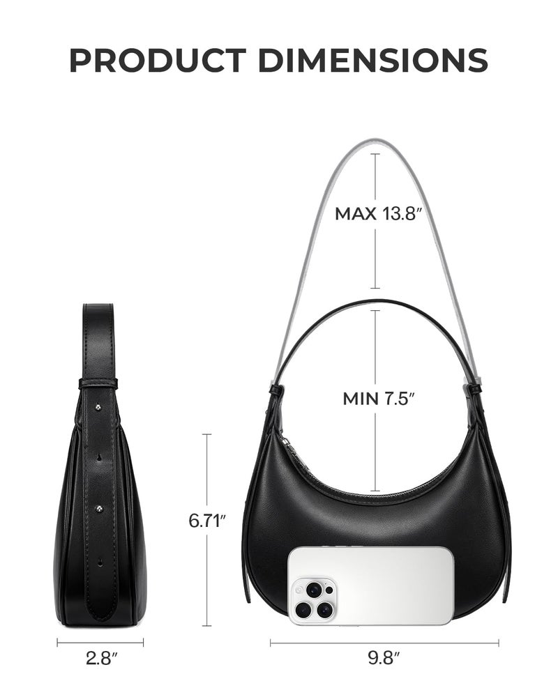 CHOLISS Shoulder Bag for Women RFID Vegan Leather Crescent Hobo Bag Clutch Underarm Purse Top-Handle Travel Handbags - Image 5