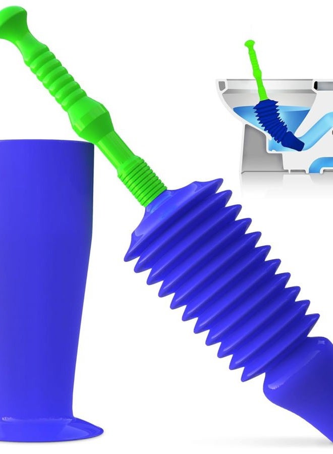 Luigi's The World's Best Toilet Plunger | The Big, Blue & Green Unblocking Machine | Heavy Duty Unblocker with Unique Bellows Design | Clears & Unblocks All Toilets - Image 1