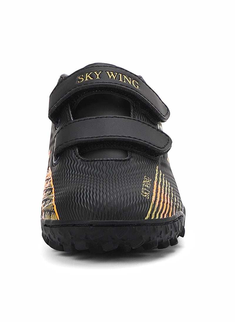 SKY WING SKY WING Boys And Girls Soccer Cleats IC Or IN Sole Hook And Loop Soccer Shoes For Unisex Kid Indoor Outdoor Hook & Loop Football Shoes Suitable Little Kid And Big Kid  - Image 3