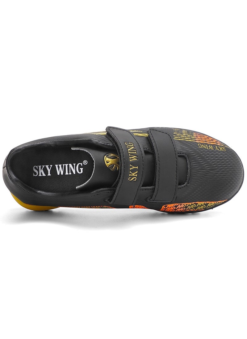 SKY WING SKY WING Boys And Girls Soccer Cleats IC Or IN Sole Hook And Loop Soccer Shoes For Unisex Kid Indoor Outdoor Hook & Loop Football Shoes Suitable Little Kid And Big Kid  - Image 5