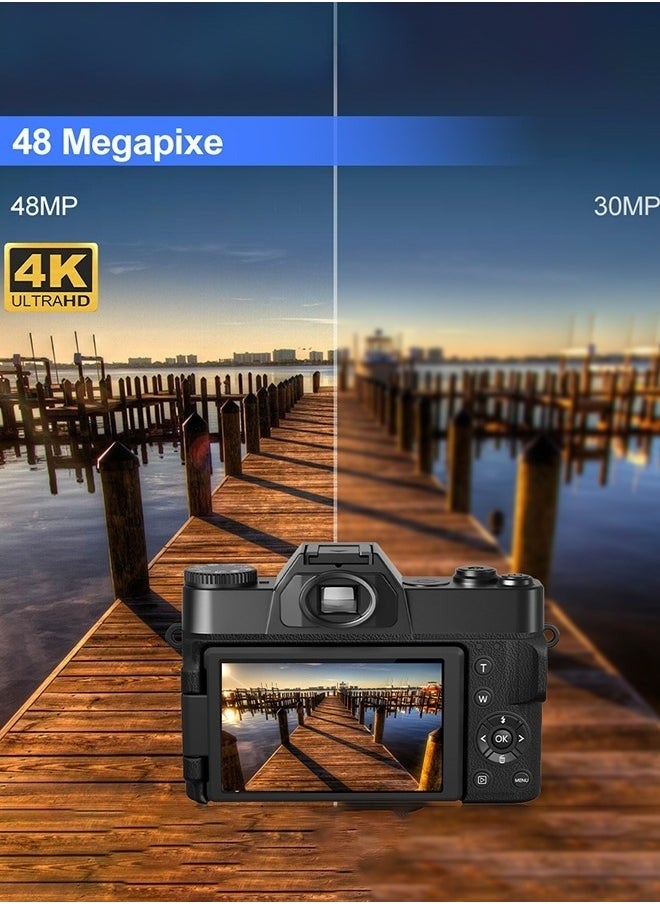 Generic Compact 4K Digital Camera Video Camcord 75MP 3Inch IPS Screen Auto Focus 16X Zoom with 64G Memory Card  - Image 5