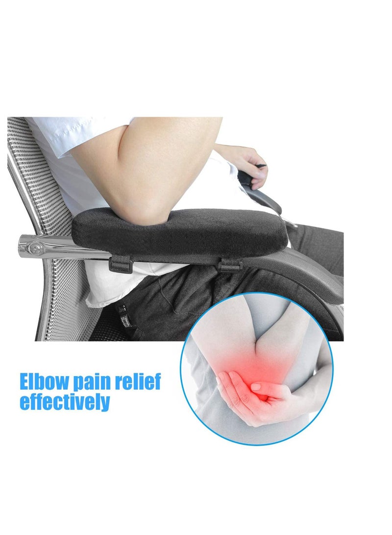 Y&D Ergonomic Memory Foam Office Chair Armrest Pads, 2 Pack Padded Cushion Pads Comfy Gaming Arm Rest Covers for Elbows and Forearms Pressure Relief Set of - Image 3