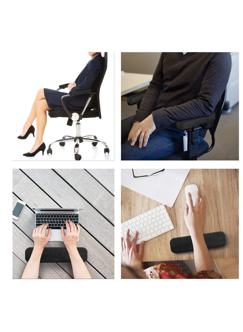 Y&D Ergonomic Memory Foam Office Chair Armrest Pads, 2 Pack Padded Cushion Pads Comfy Gaming Arm Rest Covers for Elbows and Forearms Pressure Relief Set of - Image 4