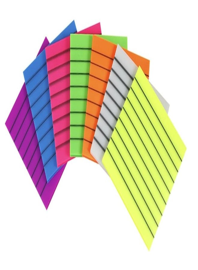 Kunya® Transparent Memo Sticky 50 Sheets PET Note Paper Daily to Do It Check List Paperlaria School Stationery Sticky Notes with Line Designed (Multicolor) - Image 1