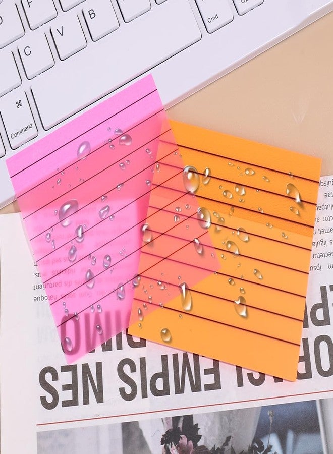 Kunya® Transparent Memo Sticky 50 Sheets PET Note Paper Daily to Do It Check List Paperlaria School Stationery Sticky Notes with Line Designed (Multicolor) - Image 5