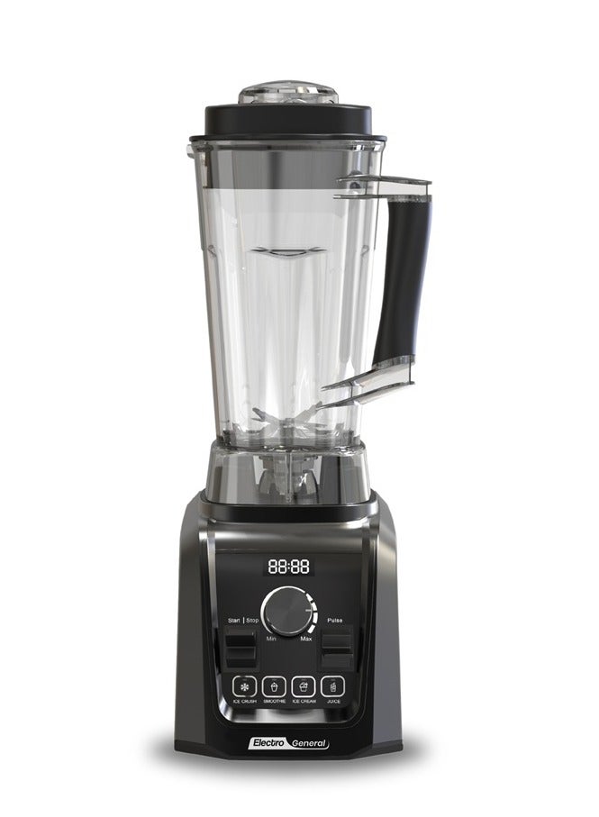 الكترو جنرال خلاط كهربائي احترافي 1700 واط - بسعة 2 لتر - 32000 دورة/دقيقة، 6 شفرات ستانلس ستيل، تحكم بالسرعة، 4 برامج أوتوماتيكية، حماية أمان وضوضاء منخفضة - Image 3