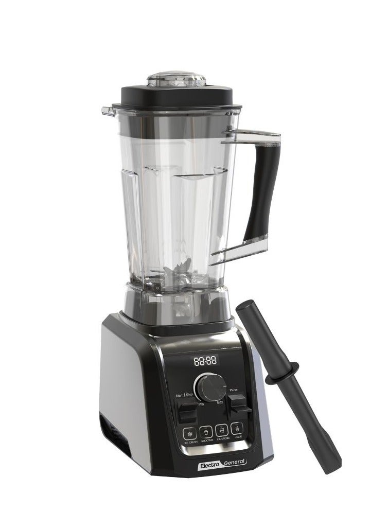 الكترو جنرال خلاط كهربائي احترافي 1700 واط - بسعة 2 لتر - 32000 دورة/دقيقة، 6 شفرات ستانلس ستيل، تحكم بالسرعة، 4 برامج أوتوماتيكية، حماية أمان وضوضاء منخفضة - Image 2