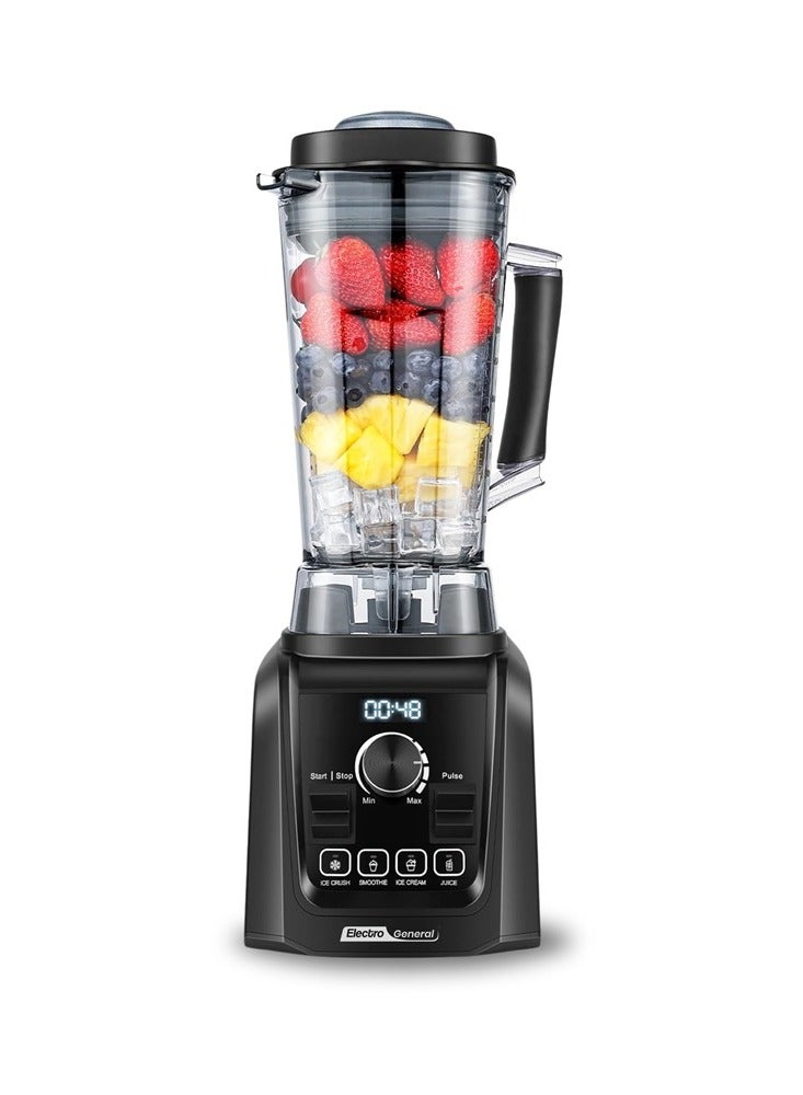 الكترو جنرال خلاط كهربائي احترافي 1700 واط - بسعة 2 لتر - 32000 دورة/دقيقة، 6 شفرات ستانلس ستيل، تحكم بالسرعة، 4 برامج أوتوماتيكية، حماية أمان وضوضاء منخفضة - Image 1