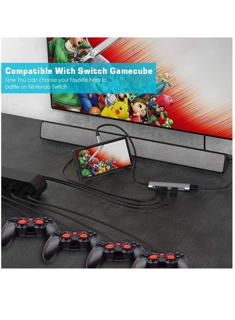 SOLARAE Switch Dock for Nintendo Switch/Switch OLED, Portable 4K HDMI Docking Station Replacement for Nintendo Switch Travel TV Docking Station with Full-Featured USB-C to USB-C Cable - Image 4