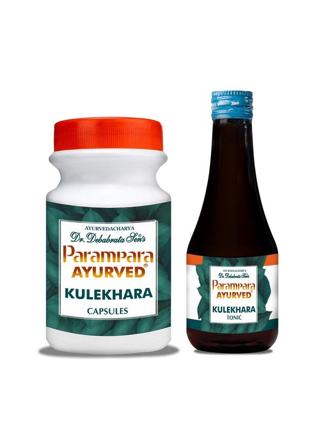 Parampara Ayurved Kulekhara Capsules 150 Count + Kulekhara Tonic 200ml | Natural Ayurvedic Combo | Hemoglobin & Energy Support | Pack of 2