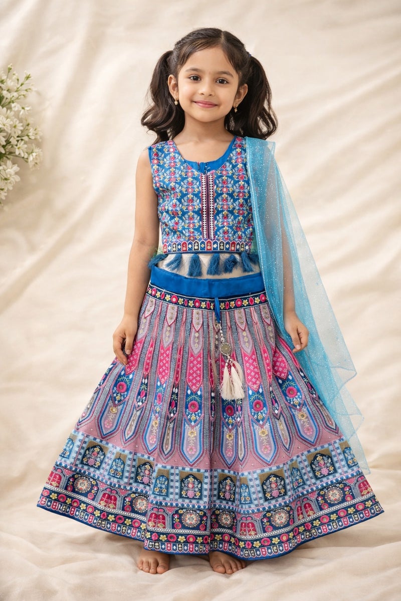 Inaabia Girls Festive Lehenga Choli Set - Image 1