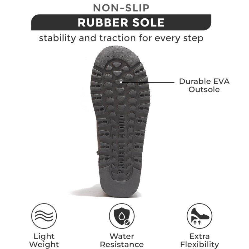 Project Cloud 100% Genuine Leather Ankle Boots for Women - Anti-Slip Memory Foam Insole Womens Boots - Lightweight Winter Womens Shoes, Ankle Booties for Women (Huggy, Grey, 8) - Image 4