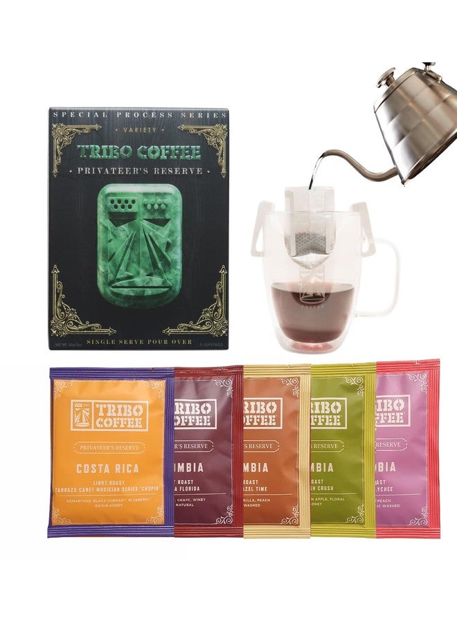 Tribo Coffee Single-Serve Portable Pour Over Drip Coffee - Privateer's Reserve Variety - 5 Servings (Light - Medium Roast) - Image 1