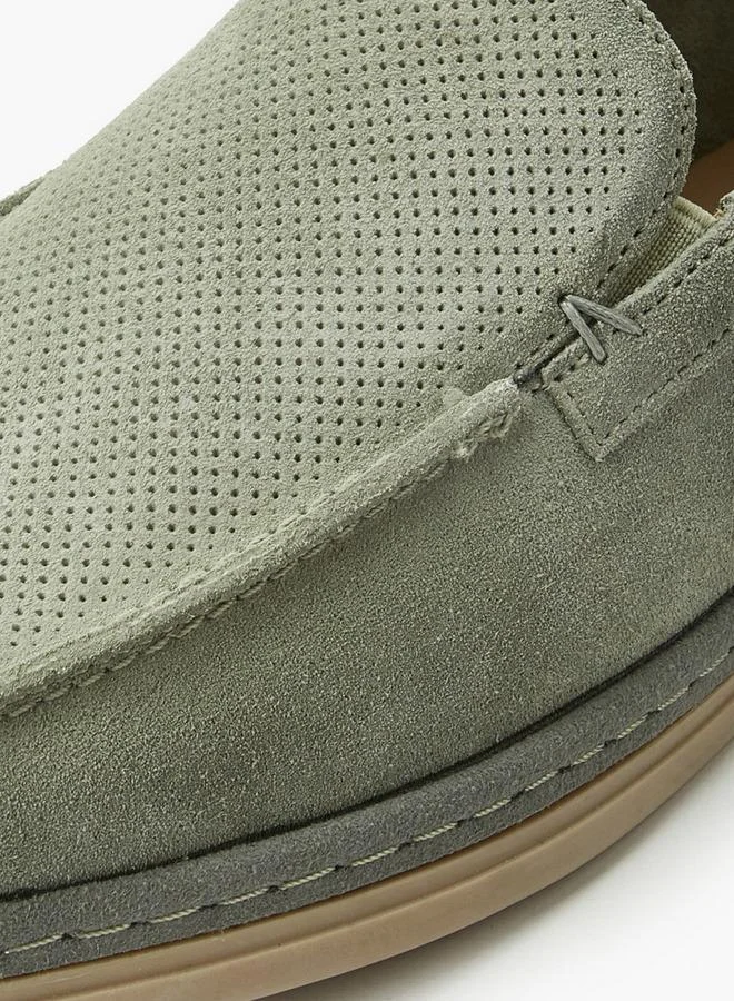 Renzo Ruganni GREEN Men Textured Slip-On Loafers for Men | Best Price UAE