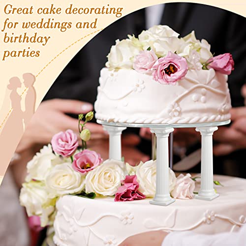 Suclain 27-Piece Cake Tier Stacking Kit - Includes 12 Roman Columns (3 Sizes), 6 Cake Boards (12/16/20cm), and 9 Dowel Rods for Wedding and Tiered Cakes - Image 4