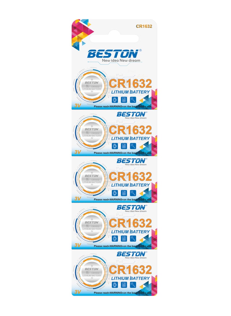 بيستون بطارية بيستون الليثيوم CR1632 كارت 5 قطع - Image 1