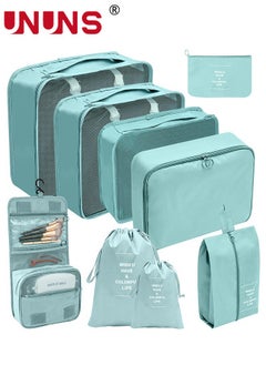 UNUNS Travel Organizer Bags Set,9-Piece Packing Cubes Set With Foldable Toiletry Bag,Portable Travel Packing Pouches For Man And Women Travel  - Image 1