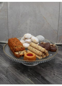 Devigo Palermo Footed Cake Pastry Cookie Dessert Presentation Plate 21CM  - Image 1