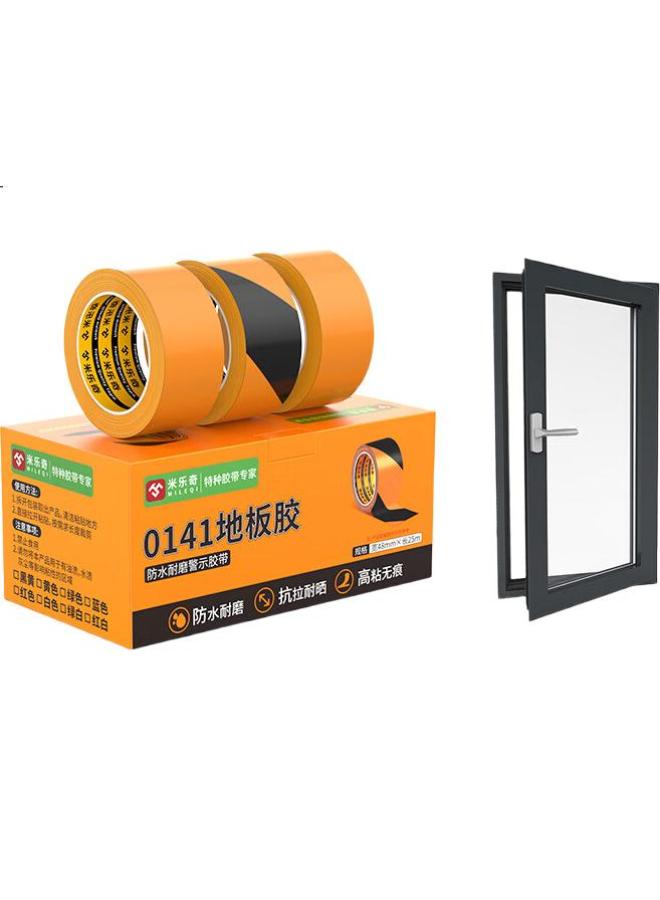 Miloch Milaiqi Pe Warning Tape, Renovation Floor Protection Film, Waterproof And Wear-Resistant, Floor Protection Mat, Adhesive Anti-Shift Warning Tape, Yellow, 48Mm Wide * 25 Meters Long [5 Rolls] - Image 3