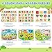 Attmu Wooden Puzzles for Toddlers 6 Pcs Alphabet Puzzle ABC Shape Number Animal Farm Puzzle Learning Toys for Kids Preschool Educational Activities Toddler Gift Toys for Girls Boys Christmas Easter - Image 4