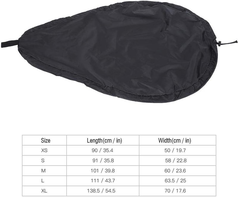 comfrt Cockpit Cover, Universal Fit Blocking Kayak Canoe Cockpit Cover Protector Black - Image 2