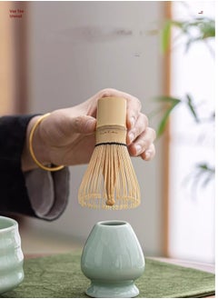 Joyelink Matcha Set,Tea Dispensing 4-Piece Set,Eco-Friendly Bamboo,Teaspoon/Matcha Spatula/Matcha Bowl/Whisk Holder for Brewing Traditional Chinese Tea(Green)  - Image 5