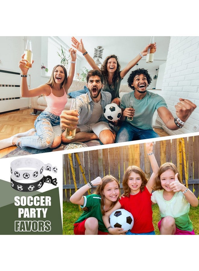 Hanaive 20 Pieces Soccer Hair Ties Soccer Hair Bands Ponytail Holders Football Elastic Hair Ties No Crease Ribbon Soccer Hair Accessories For Girls Women Soccer Party Team Members White And Black - Image 5